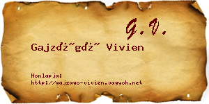 Gajzágó Vivien névjegykártya